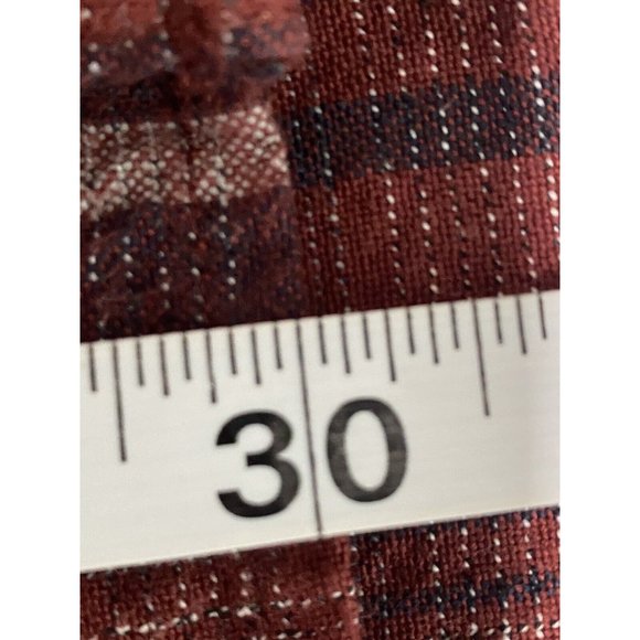Vans Men’s Heavy Duty Flannel Red Maroon Shirt Long Sleeve Button Size Large - Picture 5 of 8